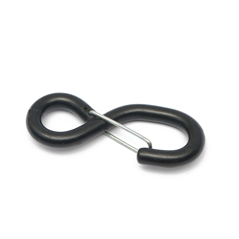 Gancho S revestido de PVC preto de 1 polegada de 1200 kg com pinos de segurança para amarrar a alça